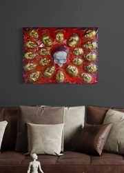 Bold Red Queen | Abstract Canvas Art